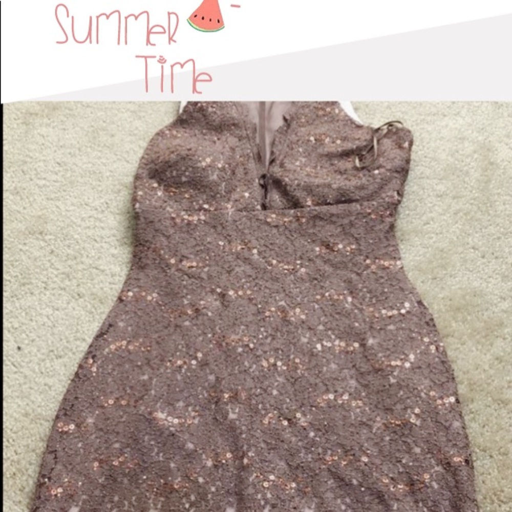 Sparkling Champagne Rose Dress Size 4